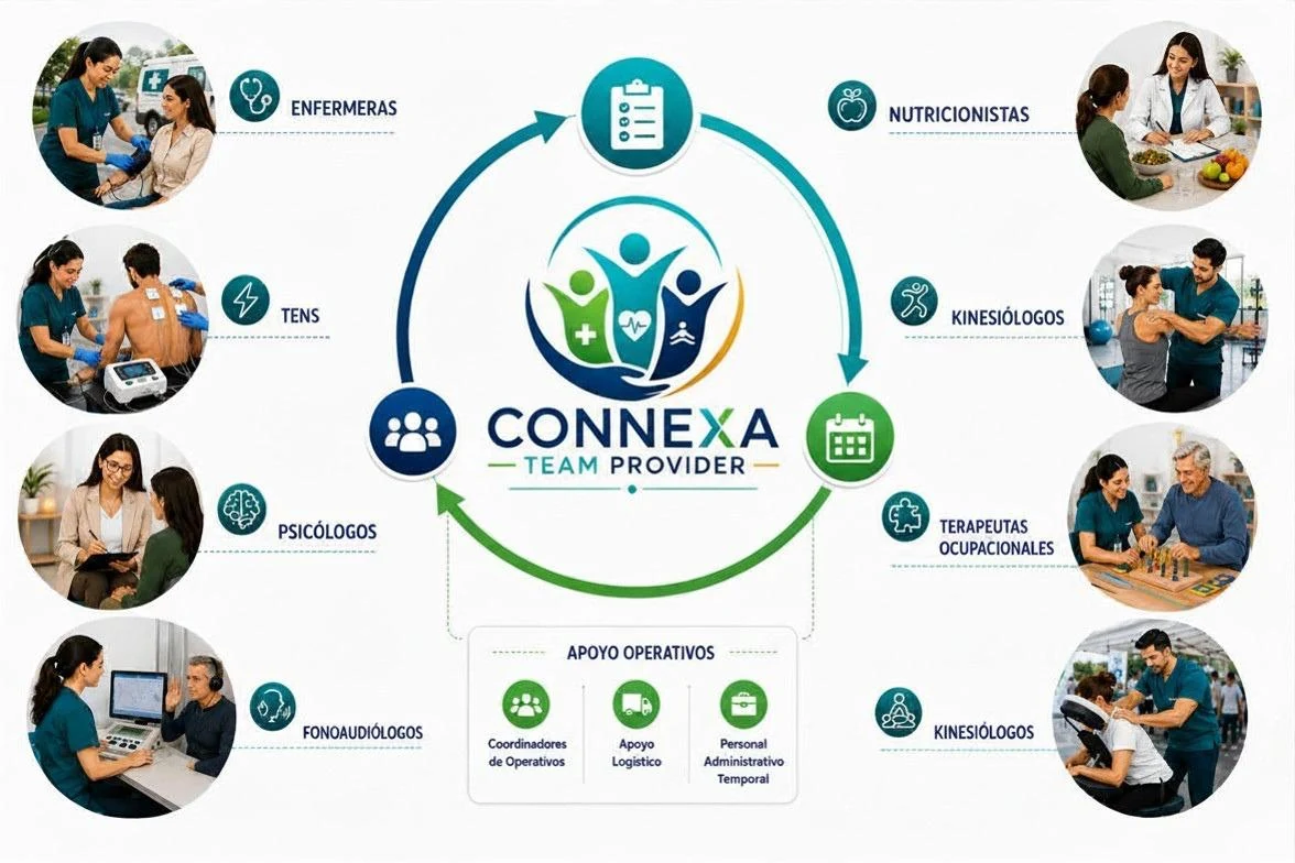 Red de profesionales Connexa Team Provider y apoyo operativo