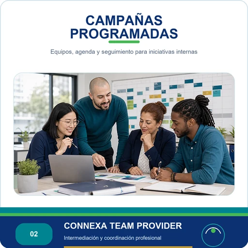 Campañas programadas Connexa Team Provider